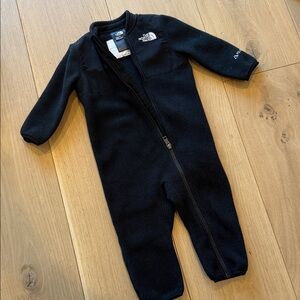The North Face Kids Black polartech Denali snow fleece  One Piece